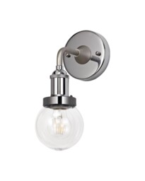 Irondequoit Wall Lamp 1 Light E27 IP65 Exterior Titanium Silver, Polished Chrome - thumbnail 3