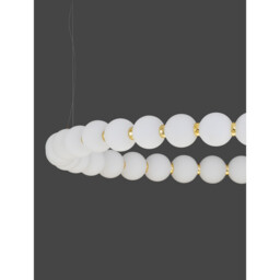 Perla Integrated LED Pendant Ceiling Light Gold Metal, Opal Glass LED 72W 6492Lm 3000K - thumbnail 2