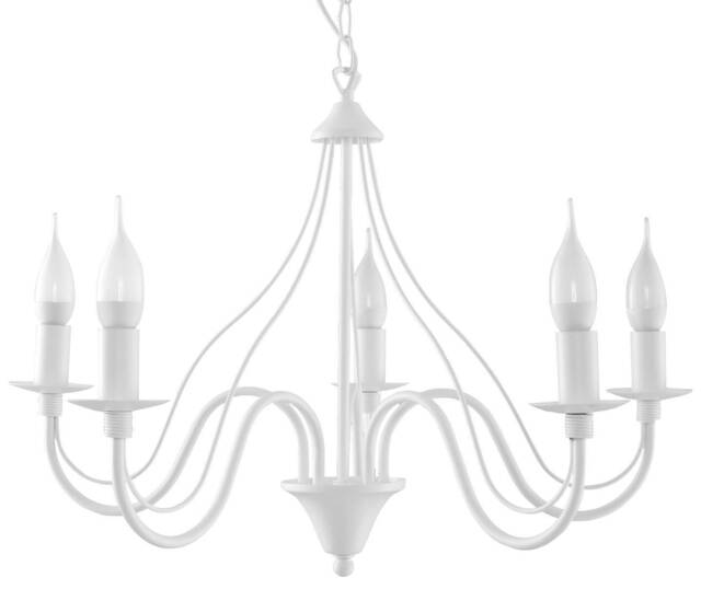 Minerwa 5 Light Multi Arm Chandelier White, E14 - image 1