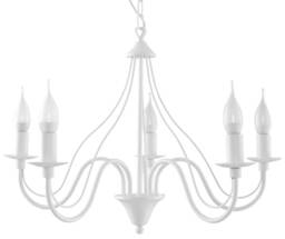 Minerwa 5 Light Multi Arm Chandelier White, E14 - thumbnail 1