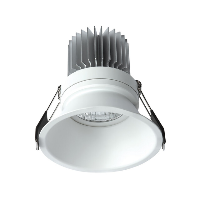 Formentera Recessed Downlight 10.8cm Round 12W COB LED 3000K, 1020lm, Matt White, Driver Included, 3yrs Warranty - image 1
