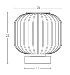 Ymittos Cylindrical Table Lamp Transparent - Antique Brass 1xE27 - thumbnail 3