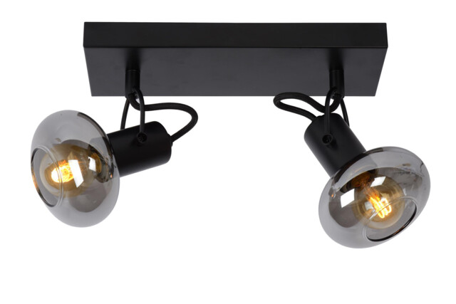 Madee Modern Twin Ceiling Spotlight - 2xE14 - Black - image 1