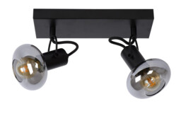 Madee Modern Twin Ceiling Spotlight - 2xE14 - Black - thumbnail 3