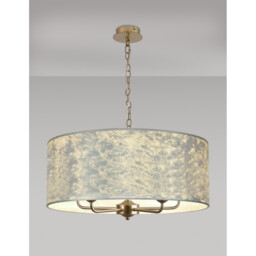 Banyan 5 Light Multi Arm Pendant With 60cm x 22cm Silver Leaf Shade Champagne Gold/Silver Leaf - thumbnail 2