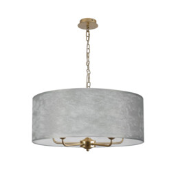 Banyan 5 Light Multi Arm Pendant With 60cm x 22cm Silver Leaf Shade Champagne Gold/Silver Leaf - thumbnail 5