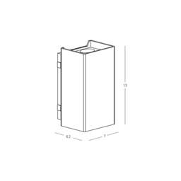 Zambelis Outdoor Up Down Wall Lamp Graphite LED 3000K IP65 - thumbnail 5