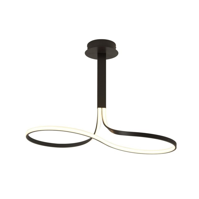 Nur Semi Flush Ceiling Tall 40W LED 2800K, 3200lm, Dimmable Brown Oxide, Frosted Acrylic - image 1