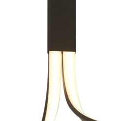 Nur Semi Flush Ceiling Tall 40W LED 2800K, 3200lm, Dimmable Brown Oxide, Frosted Acrylic - thumbnail 5