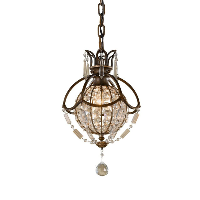 Bellini 1 Light Ceiling Pendant British Bronze, Oxidized Bronze, E14 - image 1