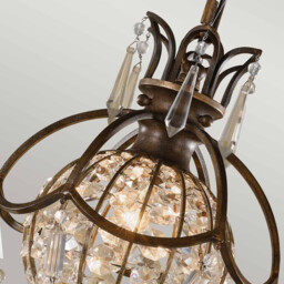 Bellini 1 Light Ceiling Pendant British Bronze, Oxidized Bronze, E14 - thumbnail 3