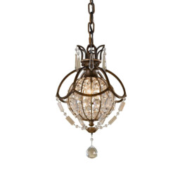 Bellini 1 Light Ceiling Pendant British Bronze, Oxidized Bronze, E14 - thumbnail 1