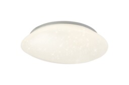 Colden Flush Ceiling, 1 x 24W LED, 4000K, 1614lm, IP44, White Acrylic