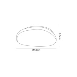 Colden Flush Ceiling, 1 x 24W LED, 4000K, 1614lm, IP44, White Acrylic - thumbnail 2