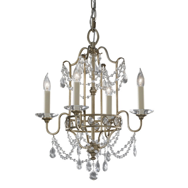 Gianna Chandelier 4 Light Silver Finish, E14 - image 1