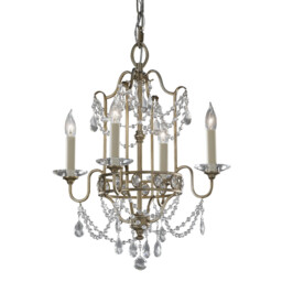 Gianna Chandelier 4 Light Silver Finish, E14 - thumbnail 1