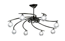 Fragma Telescopic Semi Flush 8 Light G9, Black Chrome - thumbnail 5