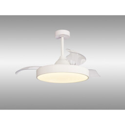 Alaska 60W LED Dimmable Ceiling Light With Built-In 30W DC Fan, 2700-5000K Remote & APP Control, 3300lm, White, 5yrs Warranty - thumbnail 2