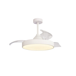 Alaska 60W LED Dimmable Ceiling Light With Built-In 30W DC Fan, 2700-5000K Remote & APP Control, 3300lm, White, 5yrs Warranty