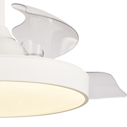 Alaska 60W LED Dimmable Ceiling Light With Built-In 30W DC Fan, 2700-5000K Remote & APP Control, 3300lm, White, 5yrs Warranty - thumbnail 5
