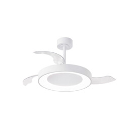 Niseko Fan M 49cm 50W LED Dimmable Ceiling Light With 30W DC Fan, 2700-5000K Remote Control, 5500lm, White