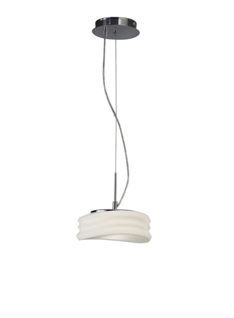 Mediterraneo Ceiling Pendant 2 Light GU10 Small, Polished Chrome, Frosted White Glass - image 1