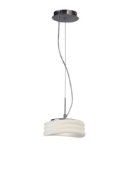 Mediterraneo Ceiling Pendant 2 Light GU10 Small, Polished Chrome, Frosted White Glass - thumbnail 1