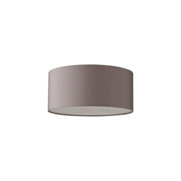 Baymont White 3 Light E27 Universal Flush Ceiling Fixture With 40cm x 18cm Faux Silk Shade, Grey/White Laminate - thumbnail 5