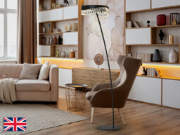 Selene LED Integrated Floor Lamp Matt Black 3000K