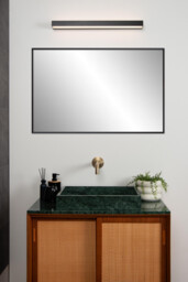 Alexa Modern Wall Light Bathroom - LED - 1x8W 3000K - IP44 - Black - thumbnail 5