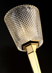 Verity 1 Light Wall Light Polished Gold Glass Shade, G9 - thumbnail 3