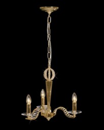 Niobe Ceiling Pendant Chandelier 3 Light French Gold, Crystal - thumbnail 2