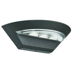 LED Outdoor Aluminium Wall Light Grey IP44 - thumbnail 1