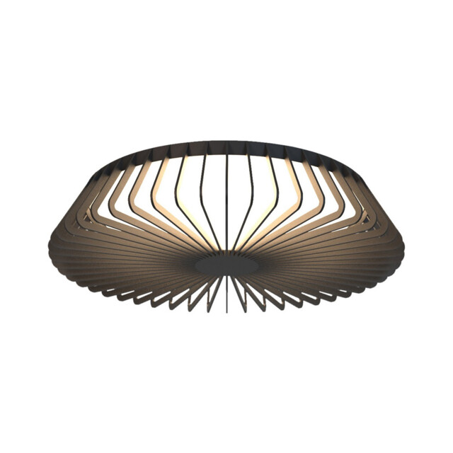 Himalaya 63cm Round Ceiling (Light Only), 80W LED, 2700-5000K Tuneable White, 3500lm, Remote Control, Black, 3yrs Warranty - image 1