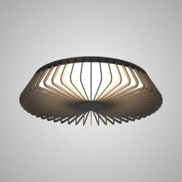 Himalaya 63cm Round Ceiling (Light Only), 80W LED, 2700-5000K Tuneable White, 3500lm, Remote Control, Black, 3yrs Warranty - thumbnail 2