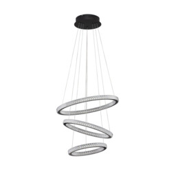 Ginevra Integrated LED Pendant Ceiling Light Sandy black Aluminium LED 69W 3900Lm 3000K