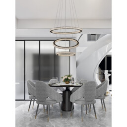 Ginevra Integrated LED Pendant Ceiling Light Sandy black Aluminium LED 69W 3900Lm 3000K - thumbnail 2