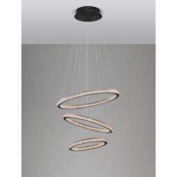 Ginevra Integrated LED Pendant Ceiling Light Sandy black Aluminium LED 69W 3900Lm 3000K - thumbnail 5