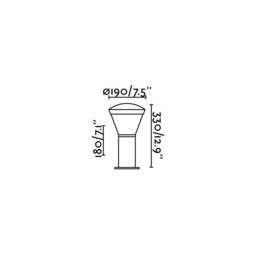 Shelby LED Outdoor Pedestal Light White, Dark Grey IP65 - thumbnail 2