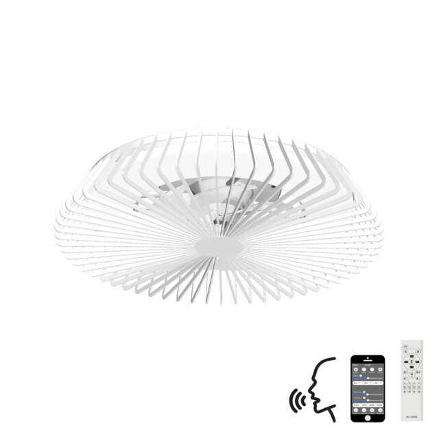 Himalaya LED Dimmable Ceiling Light & 35W DC Fan, Remote Control, APP & Alexa/Google Voice Control, White - image 1