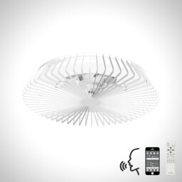 Himalaya LED Dimmable Ceiling Light & 35W DC Fan, Remote Control, APP & Alexa/Google Voice Control, White - thumbnail 3