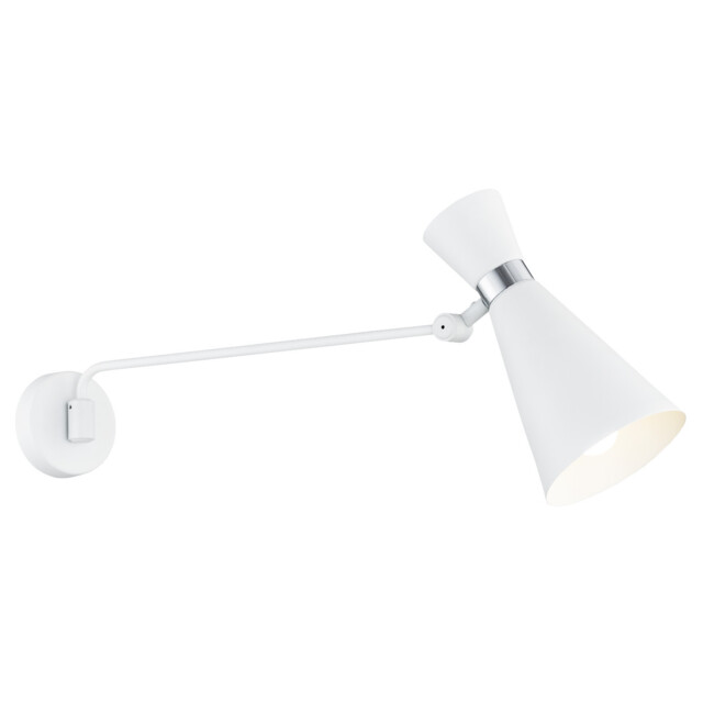 Lukka Dome Wall Lamp White Structure, Chrome - image 1