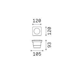 Way Square Outdoor Recessed Ground Light Black 1x GX53 IP67 - thumbnail 2
