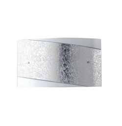 PARIS 4 Light Flush Wall Light Silver 45x25cm