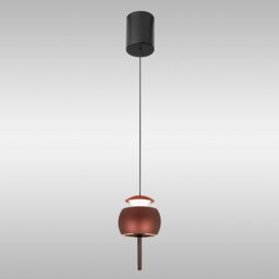Roller Rise And Fall Pendant, 12W LED, 3000K, 450lm, Coffee/Black, 3yrs Warranty - thumbnail 2