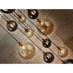 Dark 14 Light Cluster Pendant Ceiling Light Black, Brass, 2-Tone Crystal, G9 - thumbnail 3