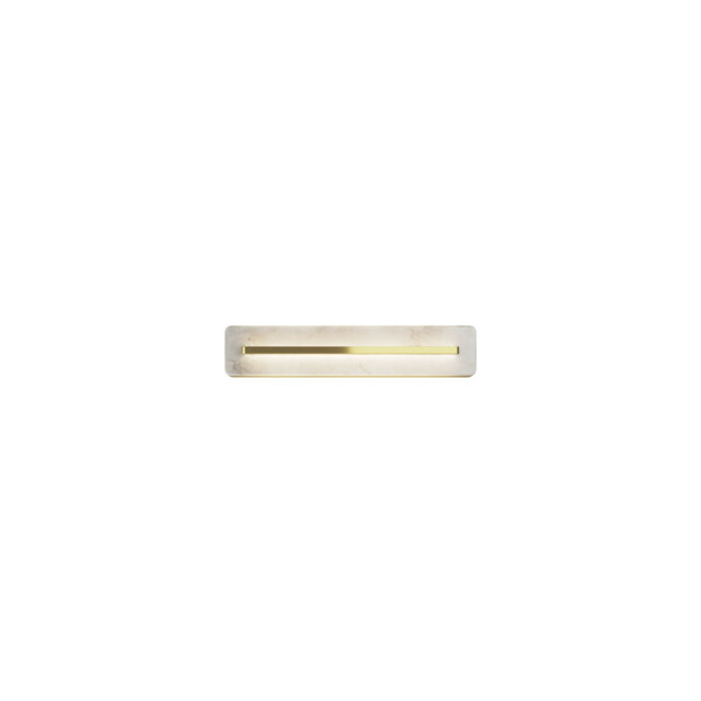 Albatre Modern 40cm Integrated LED Wall Lamp Brass 3000K 150lm White Shade - image 1