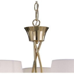 Mara Pendant 3 Light E14, French Gold With Ivory White Shades - thumbnail 5