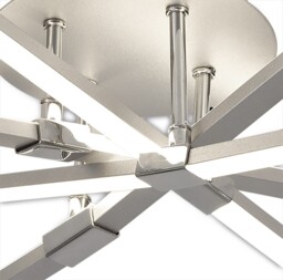 Bucle Flush Ceiling Light 40W LED 3000K, 3500lm, Polished Chrome, Frosted Acrylic - thumbnail 5