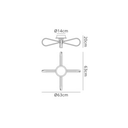 Bucle Flush Ceiling Light 40W LED 3000K, 3500lm, Polished Chrome, Frosted Acrylic - thumbnail 2